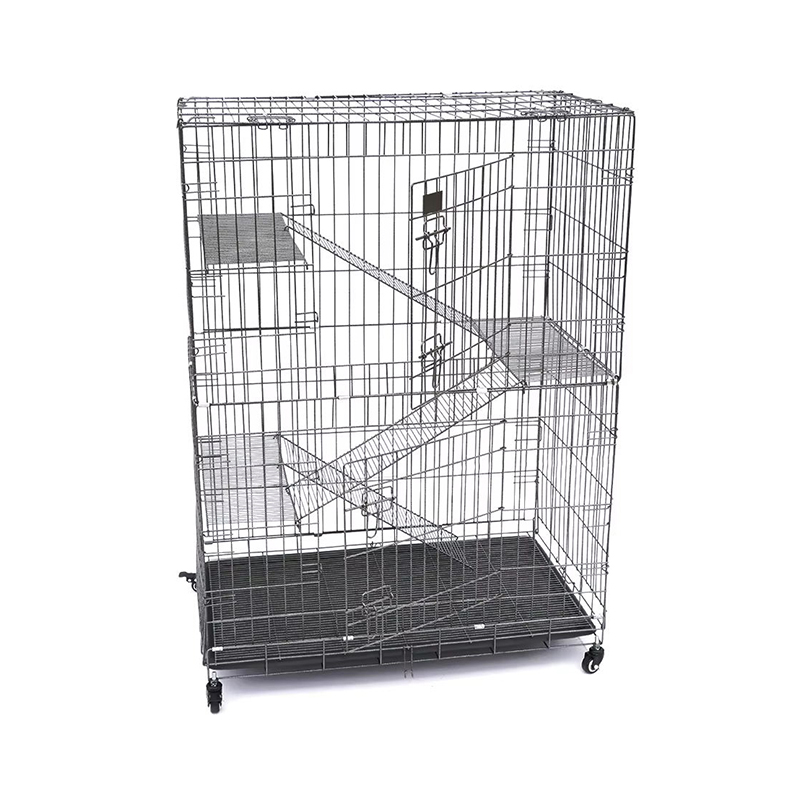 2/3/4-tier malaking panloob na wire metal cat cage na may mga gulong 2/3/4-tier malaking panloob na wire metal cat cage na may mga gulong