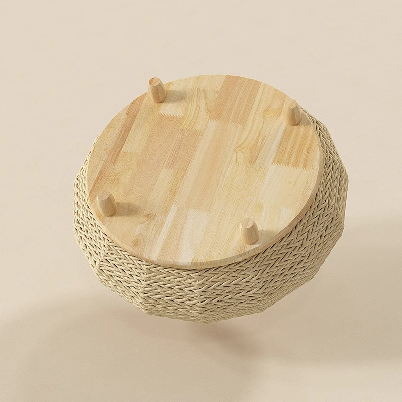 Handmade Natural Kraft Paper Nest Woven Cat Dog Bed Handmade Natural Kraft Paper Nest Woven Cat Dog Bed