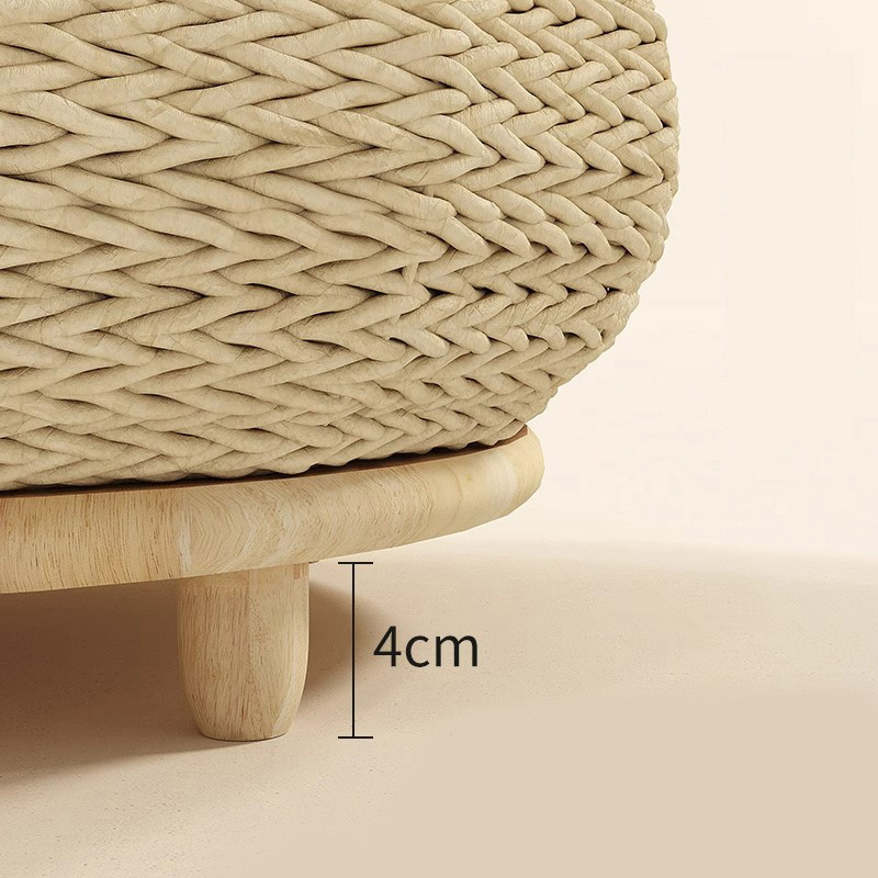 Handmade Natural Kraft Paper Nest Woven Cat Dog Bed Handmade Natural Kraft Paper Nest Woven Cat Dog Bed