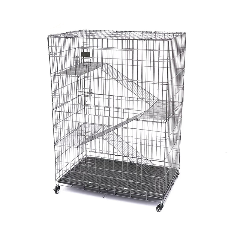 2/3/4-tier malaking panloob na wire metal cat cage na may mga gulong 2/3/4-tier malaking panloob na wire metal cat cage na may mga gulong
