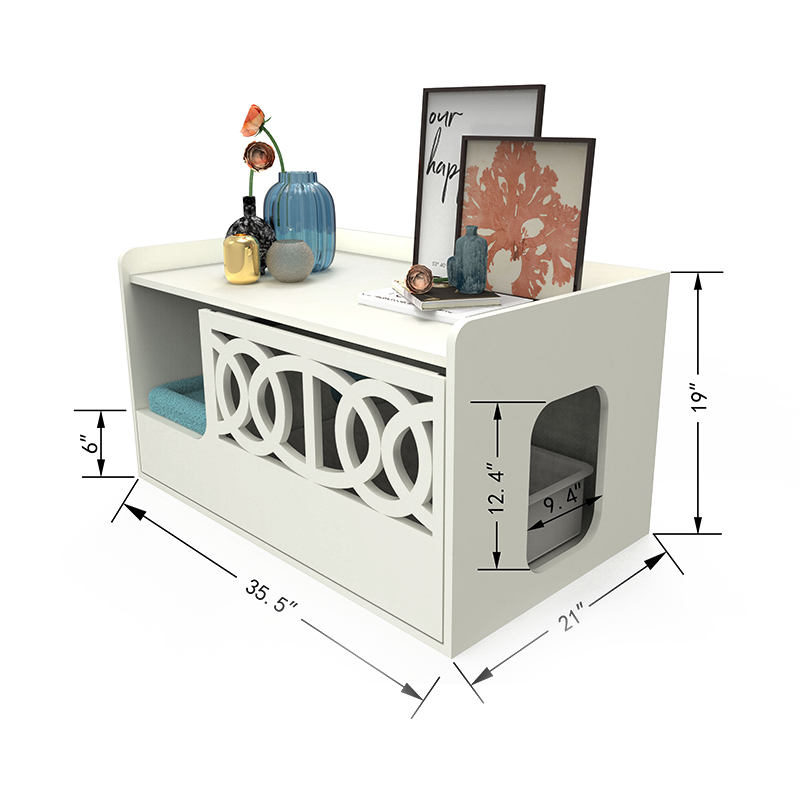 Nakatagong banyo sa banyo na enclosure ng basura ng gabinete ng gabinete cat cage Nakatagong banyo sa banyo na enclosure ng basura ng gabinete ng gabinete cat cage