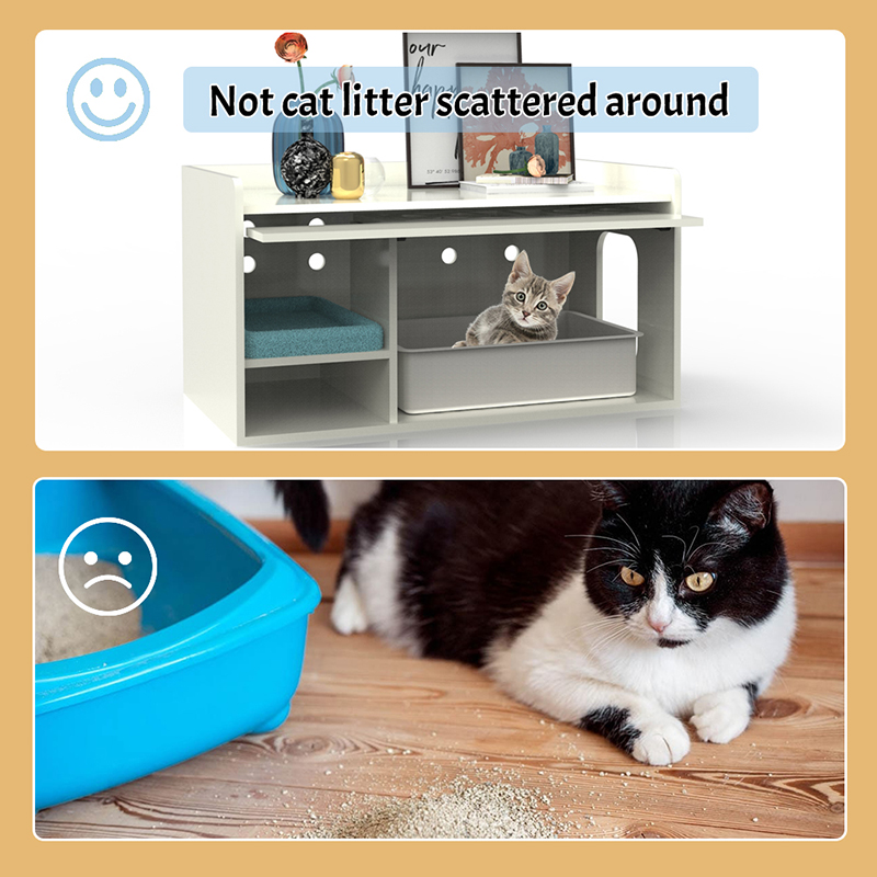 Nakatagong banyo sa banyo na enclosure ng basura ng gabinete ng gabinete cat cage Nakatagong banyo sa banyo na enclosure ng basura ng gabinete ng gabinete cat cage