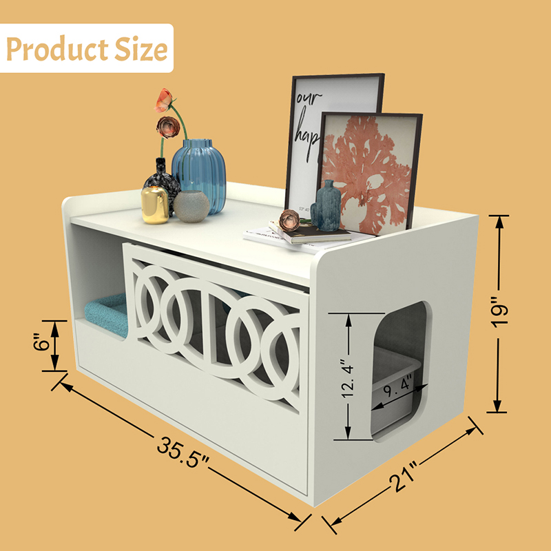 Nakatagong banyo sa banyo na enclosure ng basura ng gabinete ng gabinete cat cage Nakatagong banyo sa banyo na enclosure ng basura ng gabinete ng gabinete cat cage