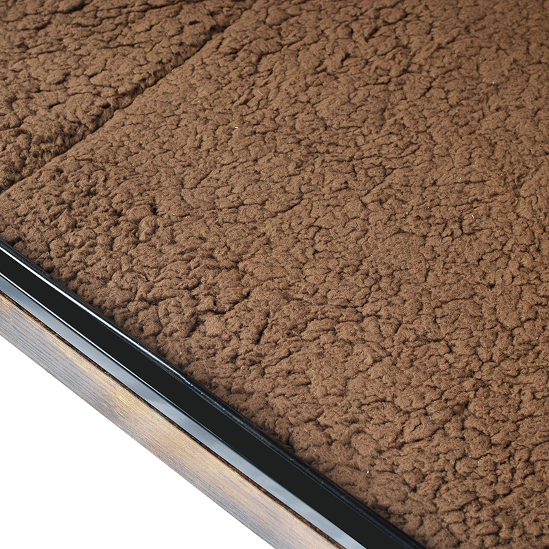 Panloob na kahoy na kasangkapan sa bahay na hawla ng aso na may unan at gulong Panloob na kahoy na kasangkapan sa bahay na hawla ng aso na may unan at gulong