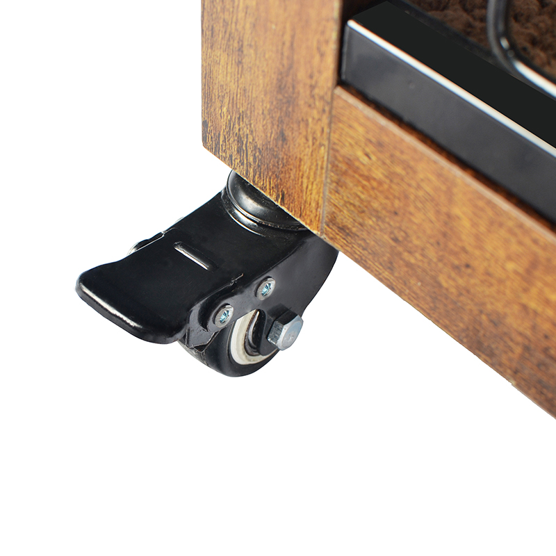 Panloob na kahoy na kasangkapan sa bahay na hawla ng aso na may unan at gulong Panloob na kahoy na kasangkapan sa bahay na hawla ng aso na may unan at gulong