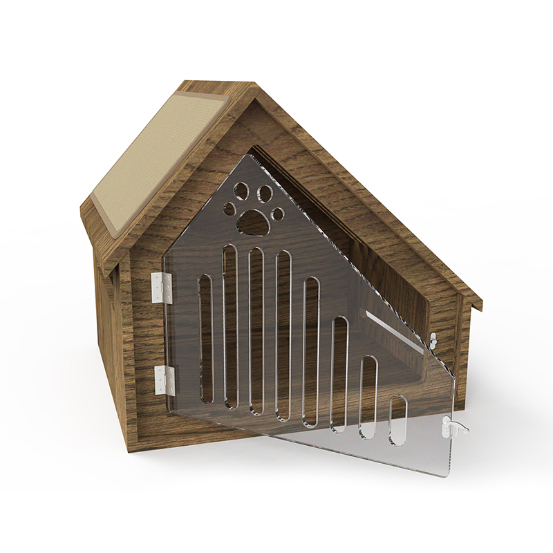 Modernong panloob na kahoy na pusa ng bahay na kasangkapan sa bahay na hawla ng pusa na may scratching board Modernong panloob na kahoy na pusa ng bahay na kasangkapan sa bahay na hawla ng pusa na may scratching board