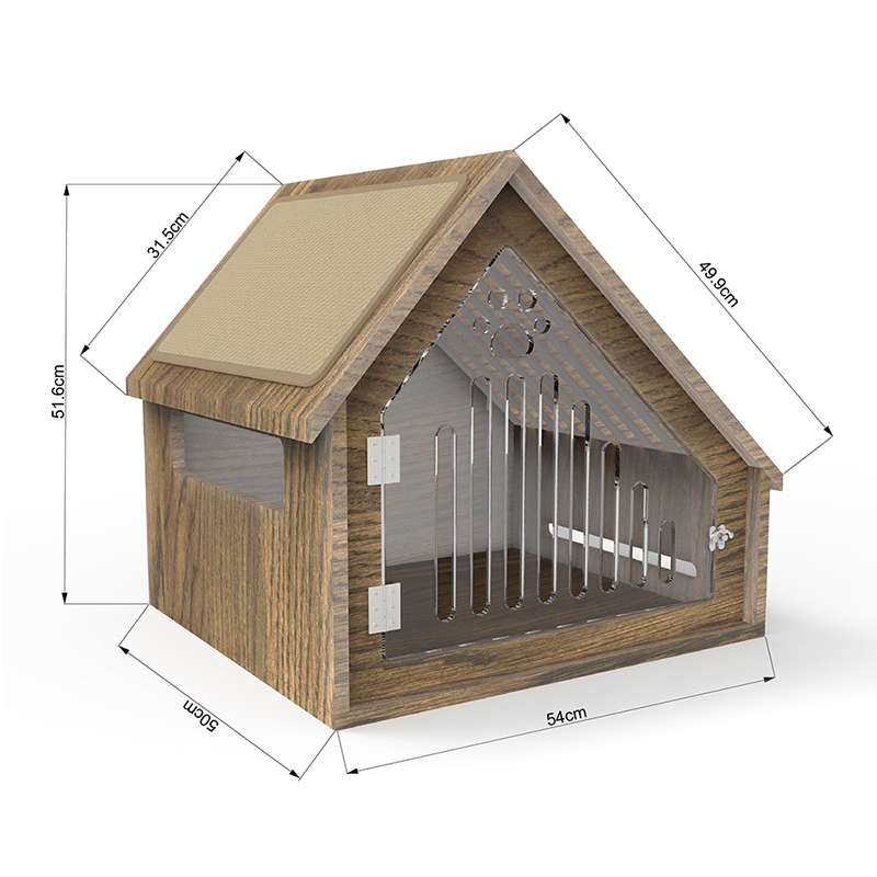 Modernong panloob na kahoy na pusa ng bahay na kasangkapan sa bahay na hawla ng pusa na may scratching board Modernong panloob na kahoy na pusa ng bahay na kasangkapan sa bahay na hawla ng pusa na may scratching board