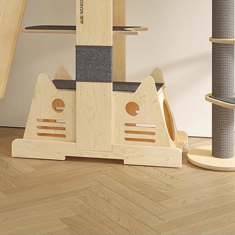 Solidong kahoy na villa multi-level tower malaking cat tree climbing frame Solidong kahoy na villa multi-level tower malaking cat tree climbing frame