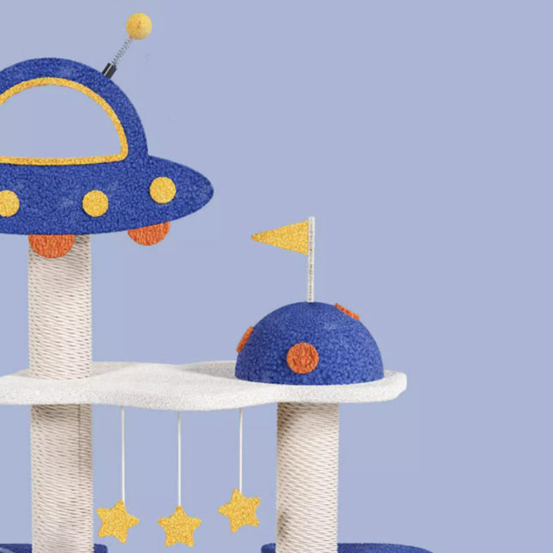 Blue Space Capsule Climbing Frame Cat Tree Tower Para sa Kuting Paglalaro ng Laruan Blue Space Capsule Climbing Frame Cat Tree Tower Para sa Kuting Paglalaro ng Laruan