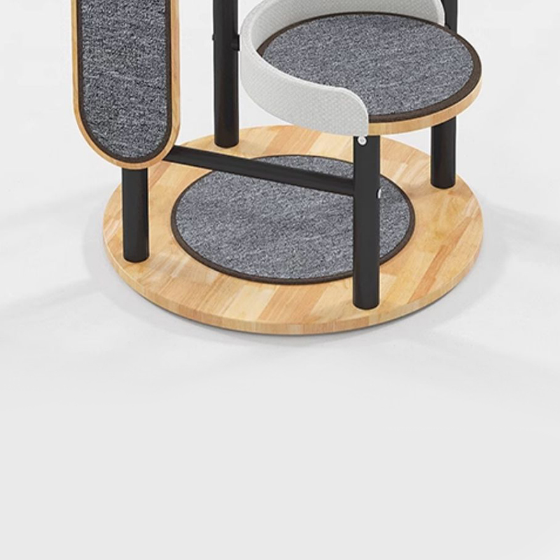Rubber Wood & Steel Tower Cat Tree Climbing Frame Rubber Wood & Steel Tower Cat Tree Climbing Frame