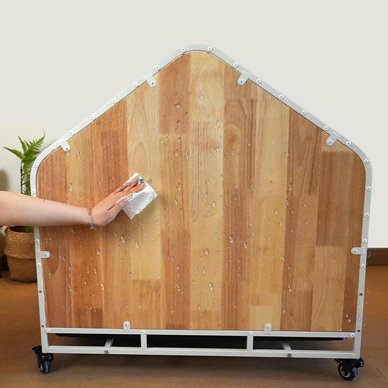 Malaking kahoy na bakal na panloob na hawla ng aso Malaking kahoy na bakal na panloob na hawla ng aso