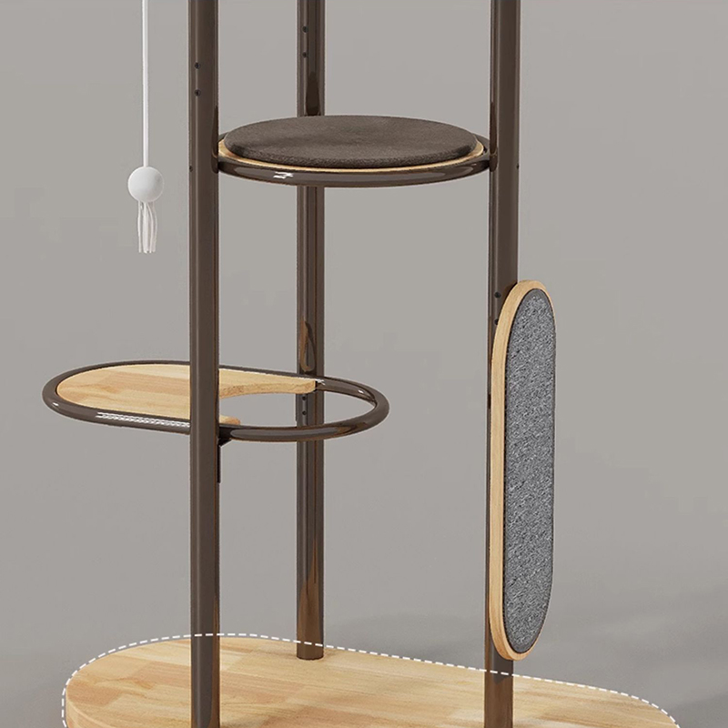 Sahig sa kisame matangkad sa panloob na goma na kahoy na pusa tree tower condo na may natutulog na basket Sahig sa kisame matangkad sa panloob na goma na kahoy na pusa tree tower condo na may natutulog na basket