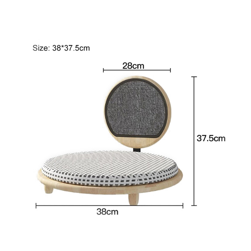 Solidong kahoy na maginhawang pugad ng pusa na may scratching board Solidong kahoy na maginhawang pugad ng pusa na may scratching board