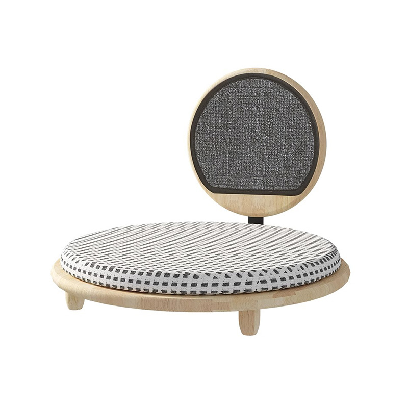 Solidong kahoy na maginhawang pugad ng pusa na may scratching board