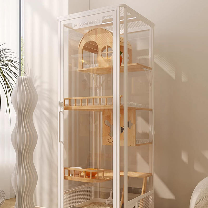 Panloob na panoramic tower hotel kahoy na villa malaking cat cage enclosure gabinete Panloob na panoramic tower hotel kahoy na villa malaking cat cage enclosure gabinete