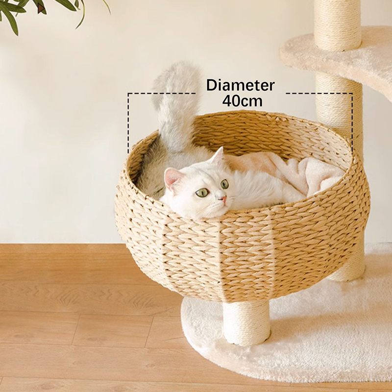 Modern Kraft Paper Tower Woven Climbing Scratcher Post Cat Tree Modern Kraft Paper Tower Woven Climbing Scratcher Post Cat Tree