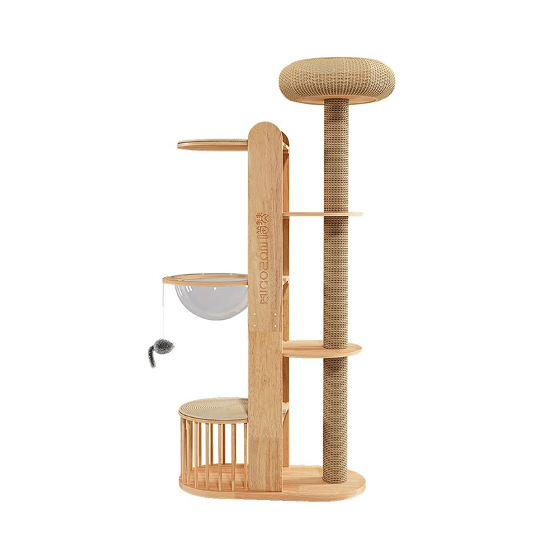 Multi-level na kahoy na tower condo climbing frame cat tree Multi-level na kahoy na tower condo climbing frame cat tree