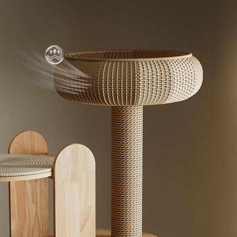 Multi-level na kahoy na tower condo climbing frame cat tree Multi-level na kahoy na tower condo climbing frame cat tree