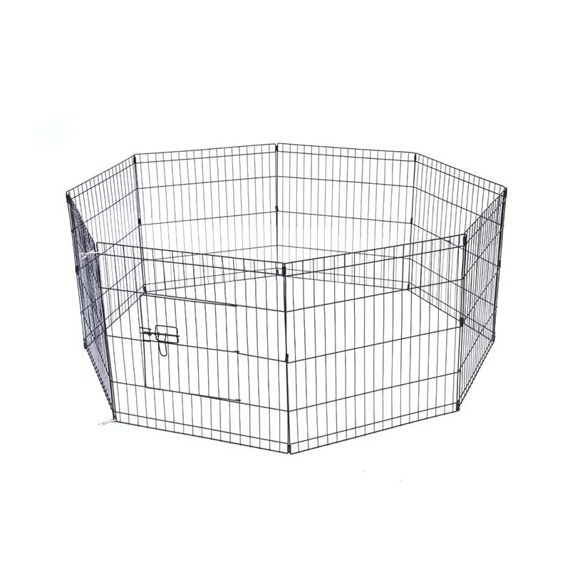 8 Panels Metal Pet Fence Foldable Wire Dog