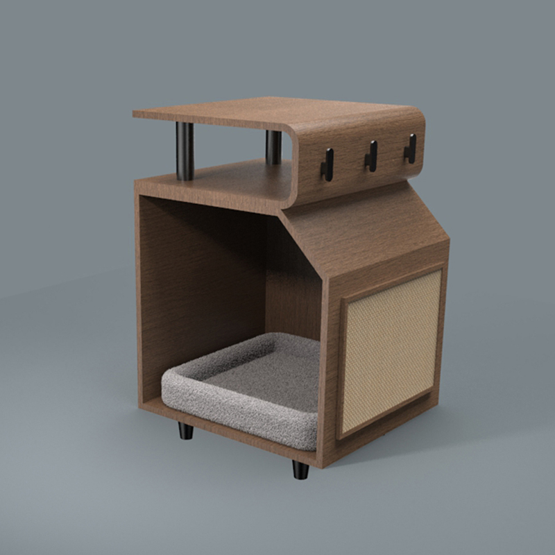 Wooden Pet Beds cat bed na may scratching board Wooden Pet Beds cat bed na may scratching board