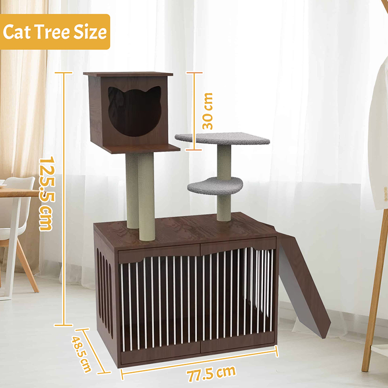 Wood Cat Tower Condo Climbing Frame Indoor Cat Tree Wood Cat Tower Condo Climbing Frame Indoor Cat Tree