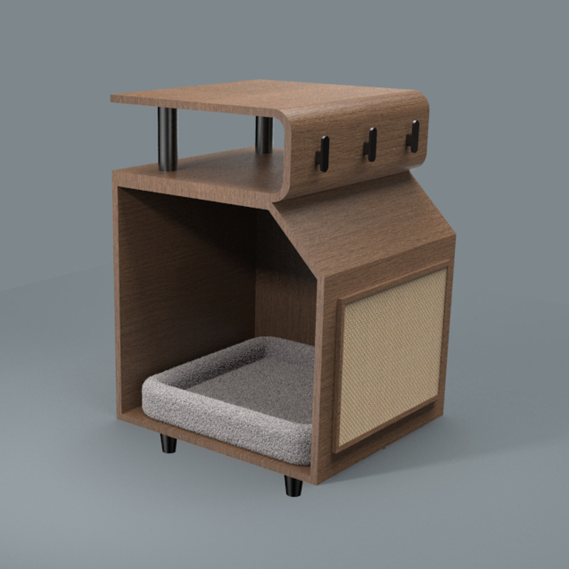 Wooden Pet Beds cat bed na may scratching board Wooden Pet Beds cat bed na may scratching board