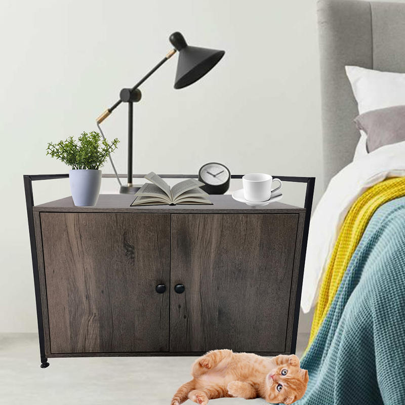 Panloob na gabinete ng basura na may istilo ng divider na istilo ng mga pusa ng hawla ng hawla Panloob na gabinete ng basura na may istilo ng divider na istilo ng mga pusa ng hawla ng hawla