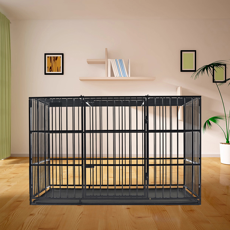 Buksan ang tuktok na anti-chew tube metal dog cage Buksan ang tuktok na anti-chew tube metal dog cage