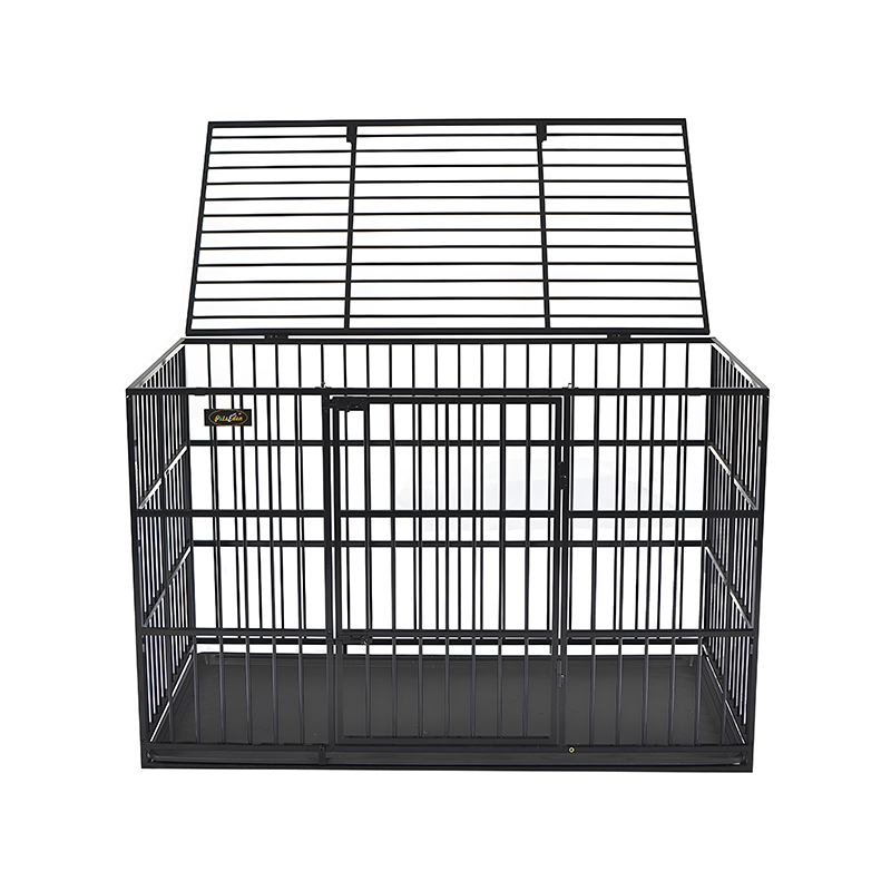 Buksan ang tuktok na anti-chew tube metal dog cage Buksan ang tuktok na anti-chew tube metal dog cage