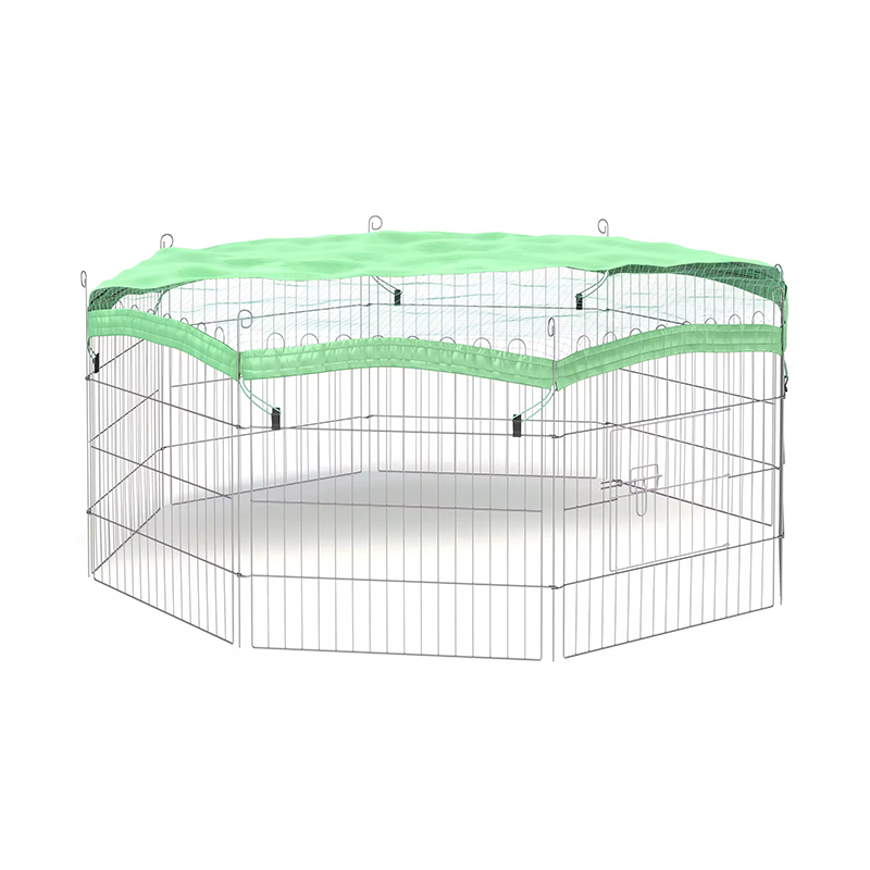 Foldable Puppy Rabbit Metal Run Dog Playpen na may tuktok na takip