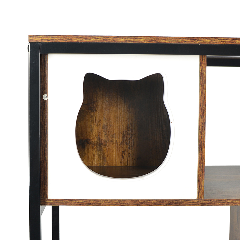 Indoor Cat Tower Condo Cat Tree na may Hammock & Litter Cabinet Indoor Cat Tower Condo Cat Tree na may Hammock & Litter Cabinet