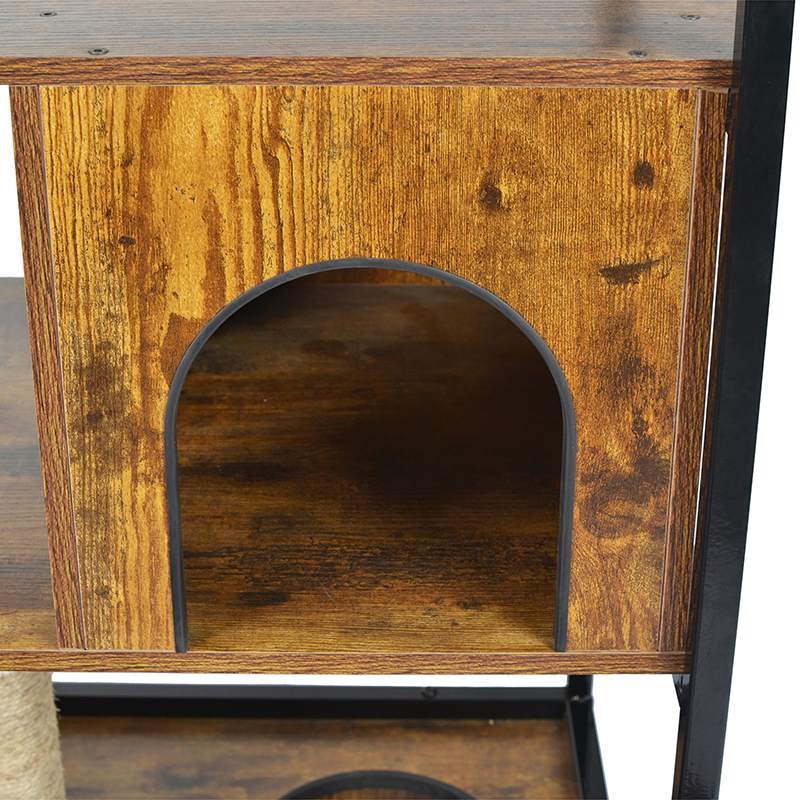 Indoor Cat Tower Condo Cat Tree na may Hammock & Litter Cabinet Indoor Cat Tower Condo Cat Tree na may Hammock & Litter Cabinet