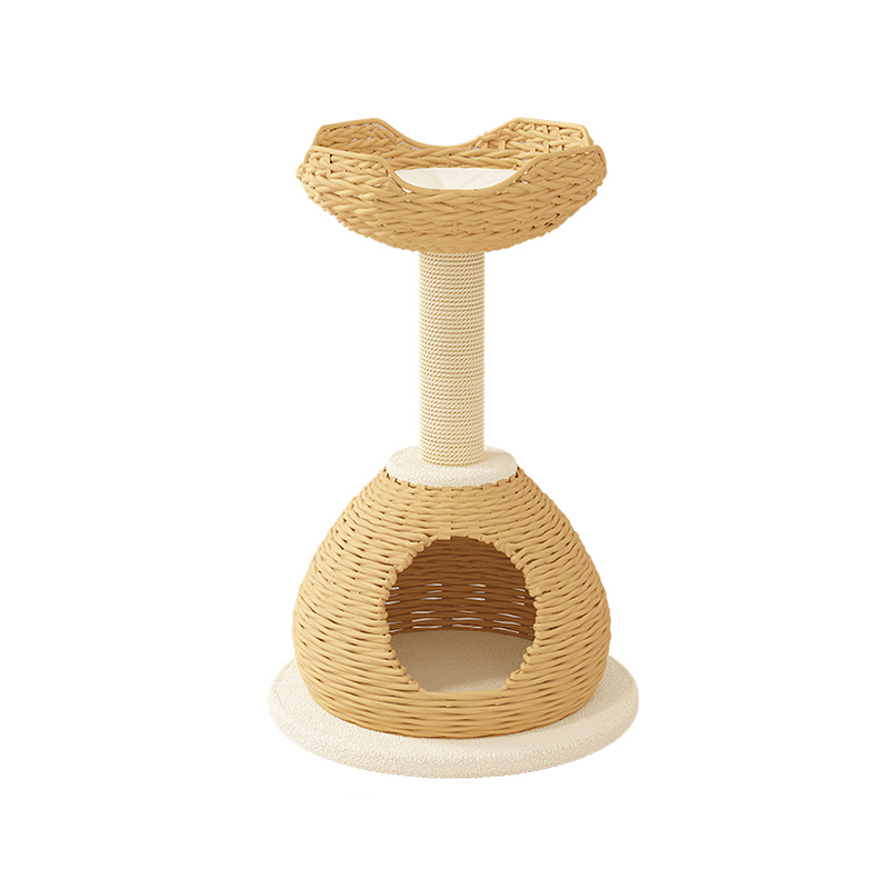 Modern Kraft Paper Tower Woven Climbing Scratcher Post Cat Tree Modern Kraft Paper Tower Woven Climbing Scratcher Post Cat Tree