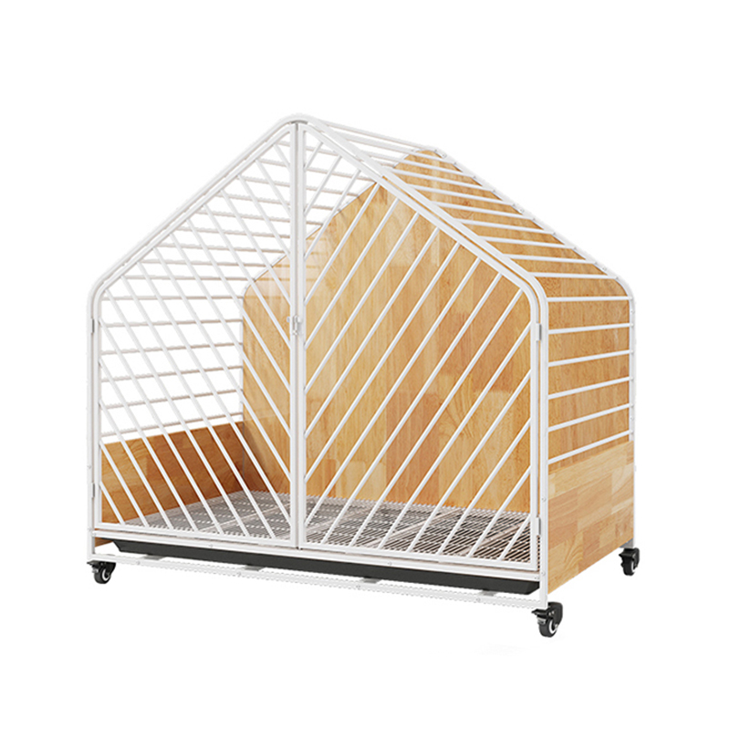 Malaking kahoy na bakal na panloob na hawla ng aso Malaking kahoy na bakal na panloob na hawla ng aso