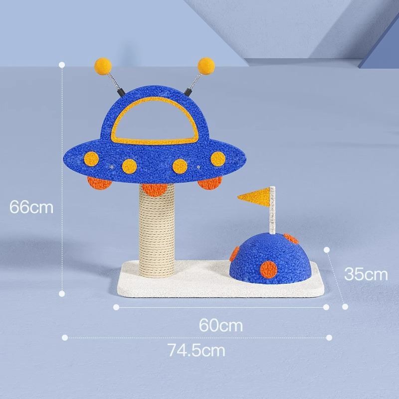 Blue Space Capsule Climbing Frame Cat Tree Tower Para sa Kuting Paglalaro ng Laruan Blue Space Capsule Climbing Frame Cat Tree Tower Para sa Kuting Paglalaro ng Laruan