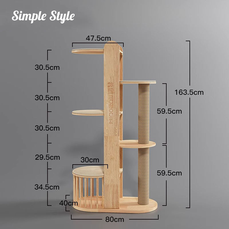 Multi-level na kahoy na tower condo climbing frame cat tree Multi-level na kahoy na tower condo climbing frame cat tree